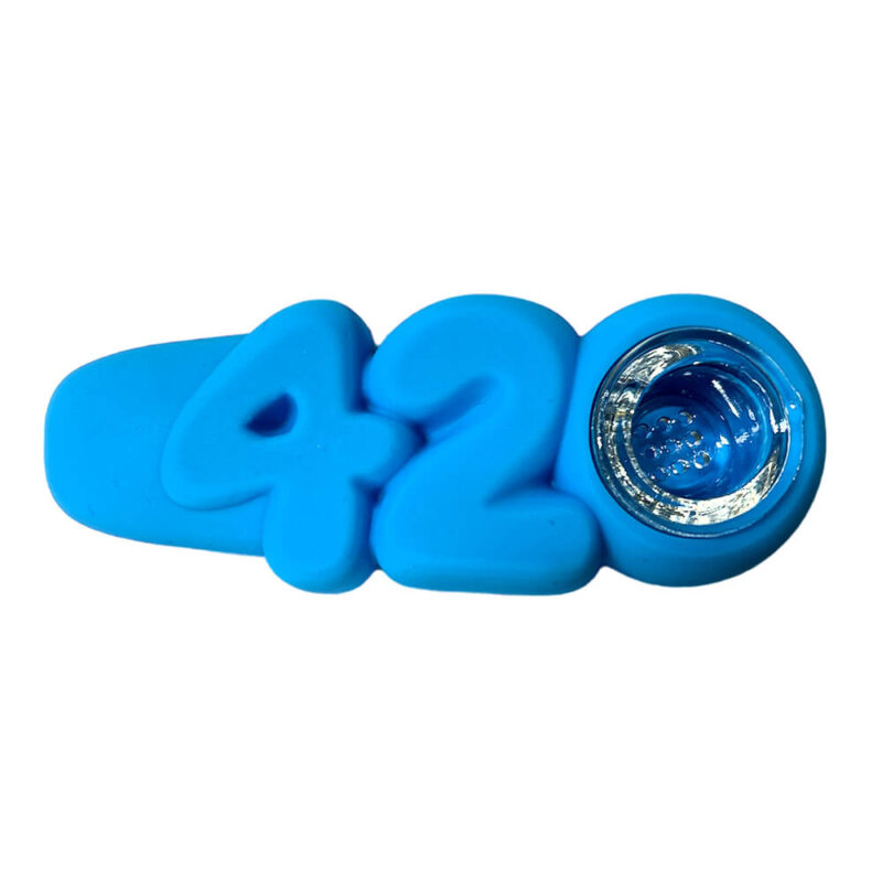 420 silicone pipe blue