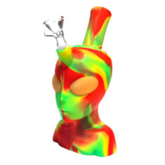 Silicone Bong Alien Head Rasta 20cm