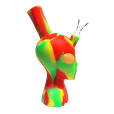 Silicone Bong Alien Head Rasta 20cm