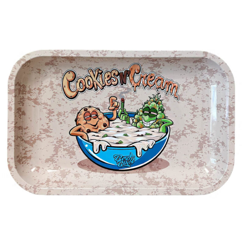 Best Buds Cookies And Cream Metal Rolling Tray Medium