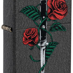 Zippo Rose Dagger Tattoo Design