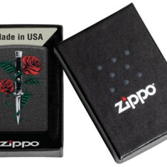 zippo Rose Dagger Tattoo Design