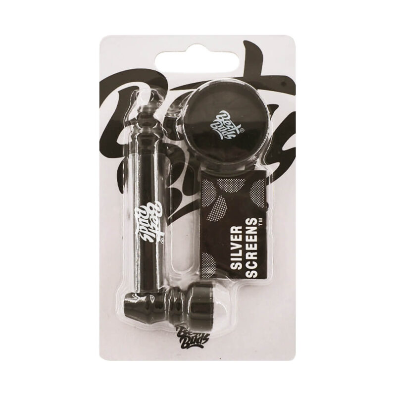 Best Buds Pipsy Black Metal Pipe with Mini Grinder